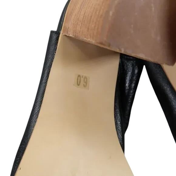 Steve Madden Shoes Womens 6 Booties Fashion Open Toe Ankle Strap Leather Black - Picture 12 of 13